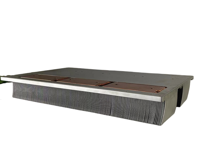 Hochleistungs-2000-W-Kühlkörper mit geschälter Kupferrippe für industrielle IGBT-Module, 550-mm-Wärmerohr-Kühlkörper